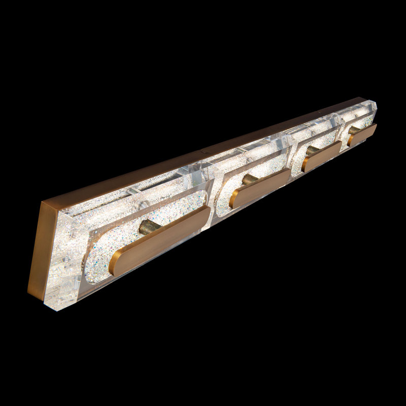 4 - Light LED Vanity Light, Aged Brass