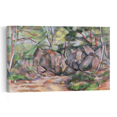 Woodland With Boulders, 1893 Abstract Contemporary Landscape Wall Art Print