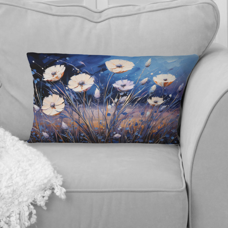 Coussin Blue Cornflowers Cascading II - Cornflowers