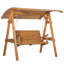 2 Person Pine Porch Swing with Canopy