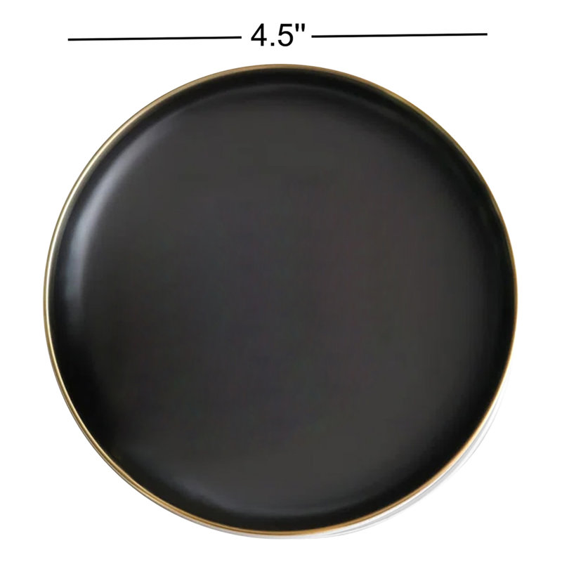 Bol noir avec bordure dorée «The Luxury Collection» - petit 4,5 po