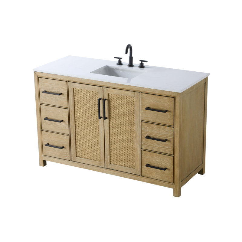 Meuble-lavabo simple 54 po, Lin chêne