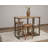 Solid Wood Top Metal Base Dining Table