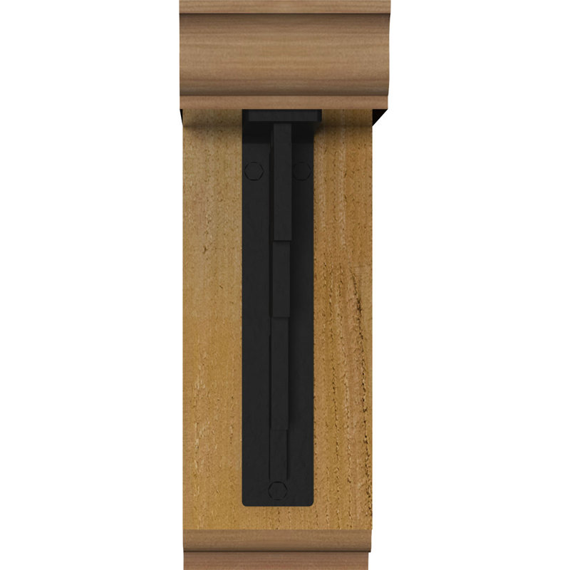 Support de fer simple 4 "Eris, H 14 po x P 11 1/2 po, Cèdre rouge de l'Ouest l 3 1/2 po x T 2 po (lisse