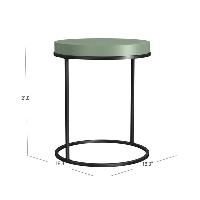 Arnay Frame End Table, Sage Green