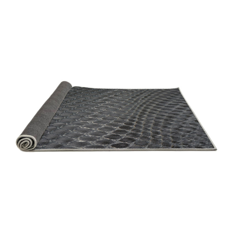 Tapis gris tissé à la machine, Carré 5 pi