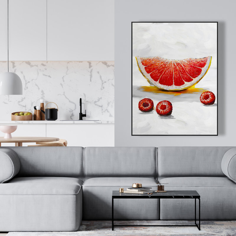 Grapefruit Slice - Toile encadrée pour cuisine