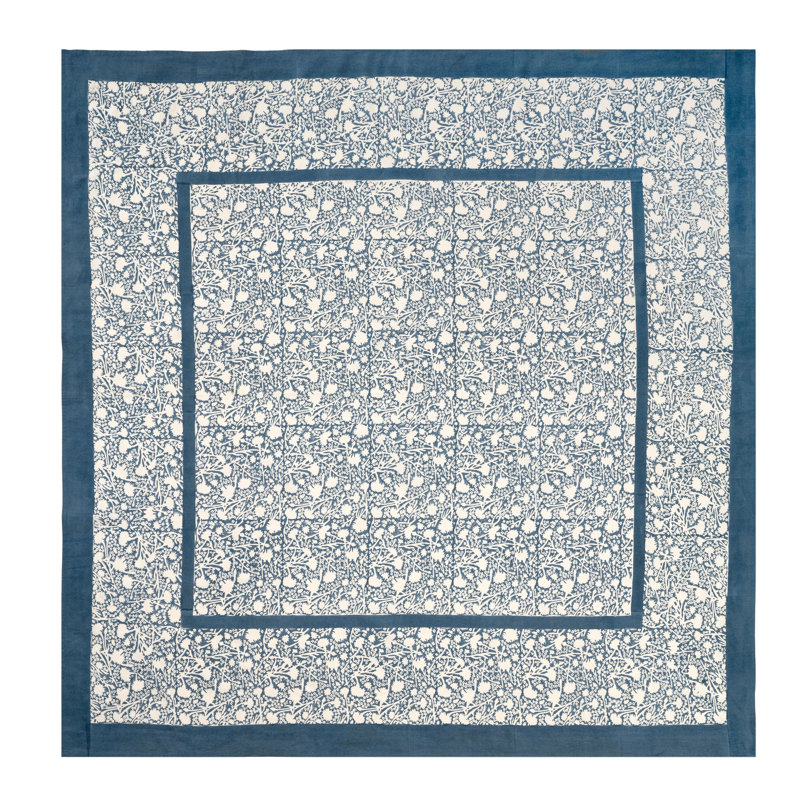 Durkee Tablecloth, 71" Square, Blue