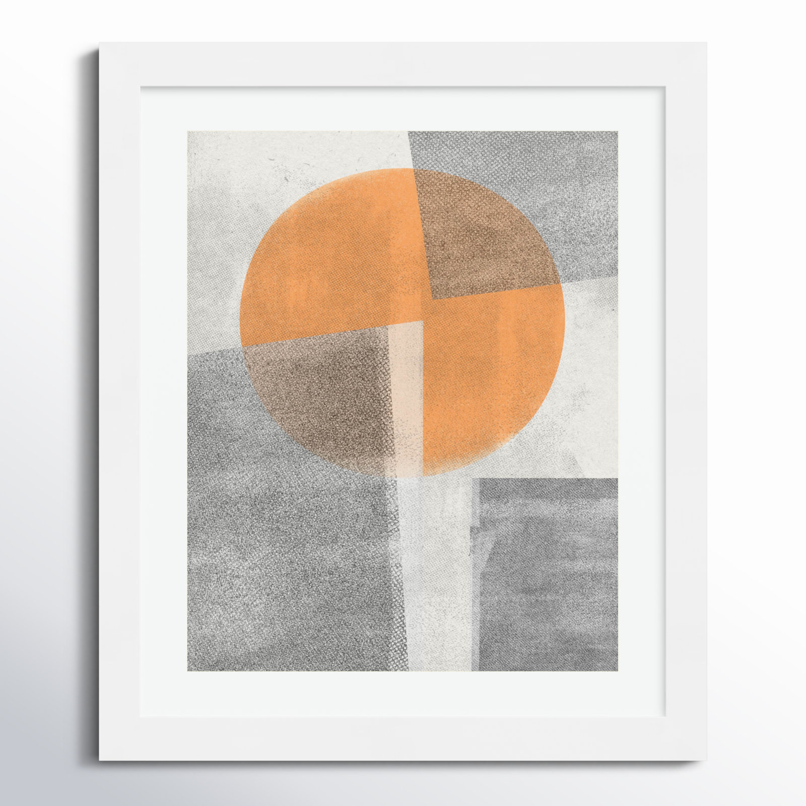 Paper Collage No 3 by The MIUUS STUDIO Wood Framed Wall Art Print, White, 13" H x 11" W