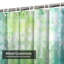 Rideau de douche abstrait vert avec 12 crochets-92016297