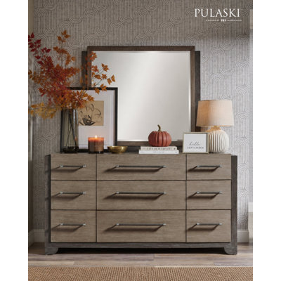 Commode 9 tiroirs avec miroir Mario