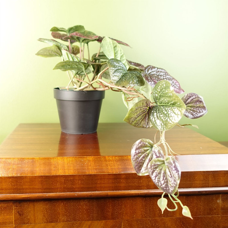35cm Faux Plant in Pot Liner, Purple