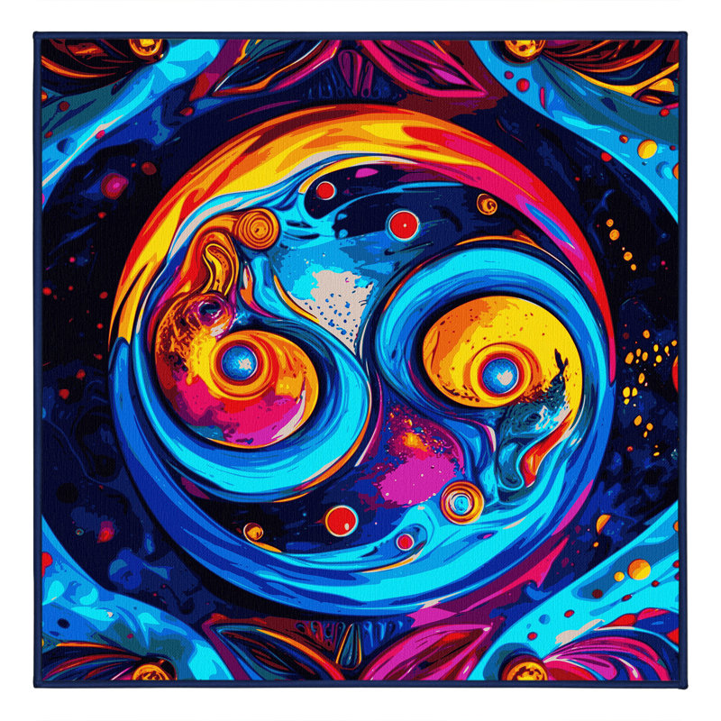 Chromatic Mirage Rug, Square 7'