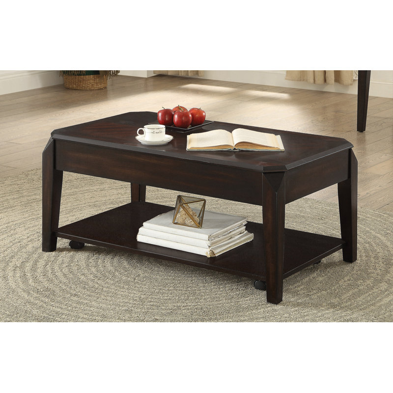Table basse à plateau relevable avec rangement Lidiaidia