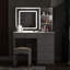 Ensemble de coiffeuse 39,4 "avec tabouret et miroir