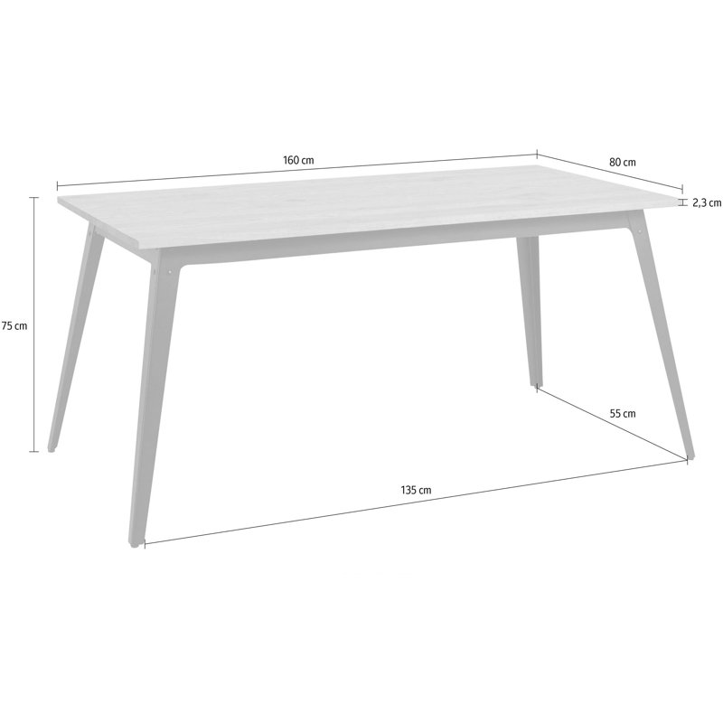 Christenson Metal Base Dining Table