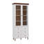 Armoire de rangement blanche avec tablettes réglables - Grand garde-manger pour porte en verre