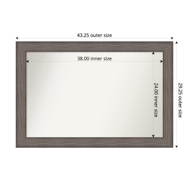 Miroir Hannaley, Rectangle, 29,25 po x 43,25 po