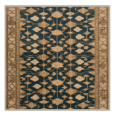Machine Washable Art Deco Brown Area Rug