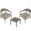 Holiday - Ensemble moderne de chaises d'appoint 2 pièces avec table basse - Ensemble de canapé chaleureux à structure en PP et en acier, sièges rembourrés pour le salon, le salon et le balcon (2 chaises + 1 table)-830186952