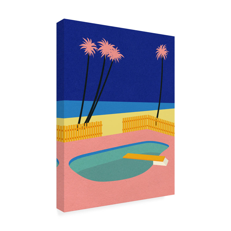 Malibu Beach - reproduction sur toile tendue, H 47 po x l 35 po x P 2 po
