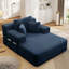Canapé-lit convertible sans cadre avec poche de rangement latérale-440632948
