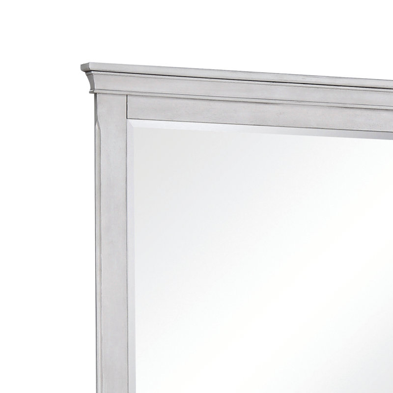 Miroir biseauté Larrick, Blanc