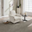 Fauteuil pivotant moderne avec accoudoirs et base en bois-194064743