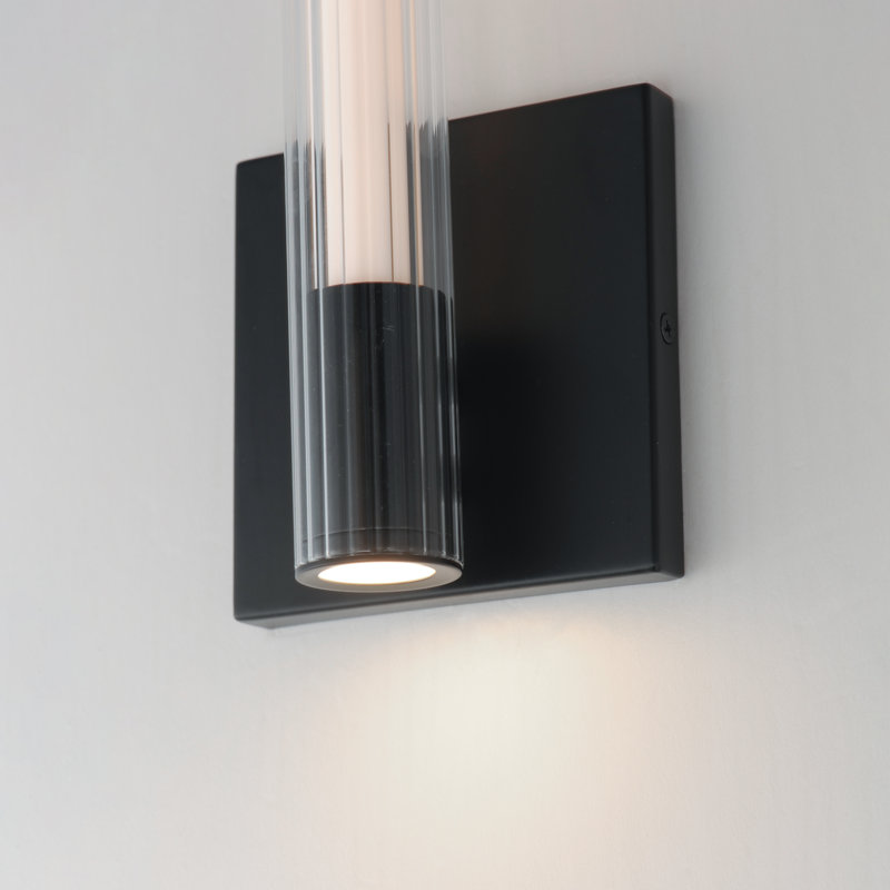 Colbie Single Light Dimmable LED Armed Sconce, Black