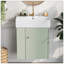 Meuble-lavabo flottant 21,6 po avec lavabo en céramique, rangement à gauche-1662933524