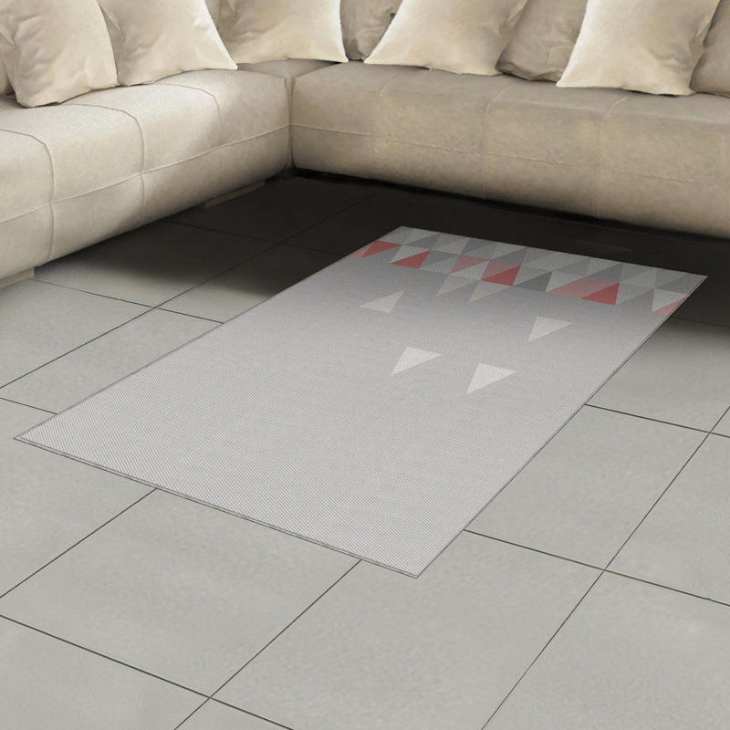 Tapis décoratif abstrait à haute densité en fibres longues, Rectangle— 4 pi x 5 pi 8 po