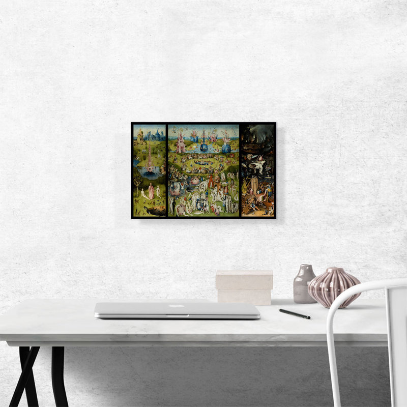 " The Garden Of Earthly Delights 1515 " by Hieronymus Bosch Painting Print, 12" H x 18" W x 0.75" D