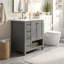 Meuble-lavabo 30 po avec deux portes et deux tiroirs avec cadre en bois massif-305223948