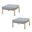 Repose-pieds d'extérieur en aluminium avec coussin Sunbrella® Mariène-101181400-101181401