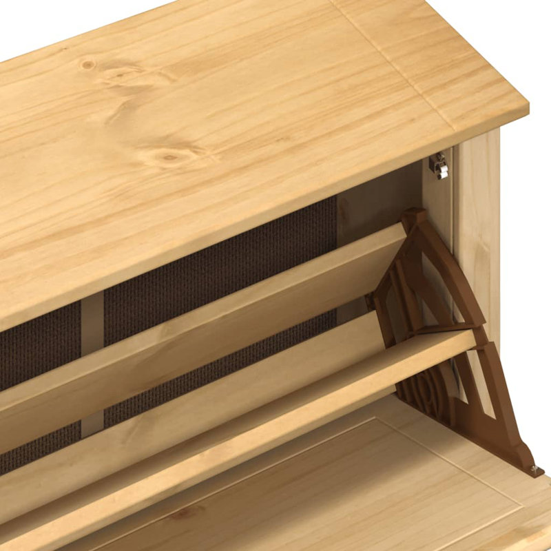 12 Pair Solid Wood Shoe Storage Cabinet