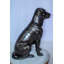 Grande statue de chien Labrador en bronze bronze posant assis 22 po x 12 po x H 27 po