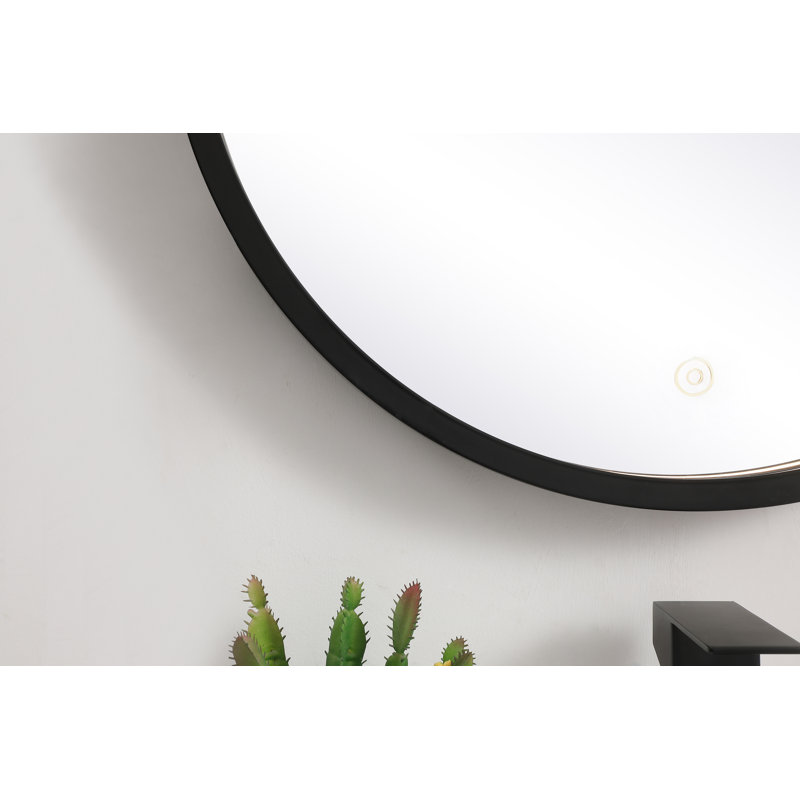 Miroir de salle de bain Pickard, 21 po x 21 po, Noir