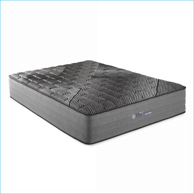 Mattresses 14" Firm Quilted Twin XL Cooling Mattress | Foam+Spring | Black