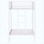 Structure de lit superposé simple au-dessus de simple en métal blanc, mobilier de chambre moderne peu encombrant