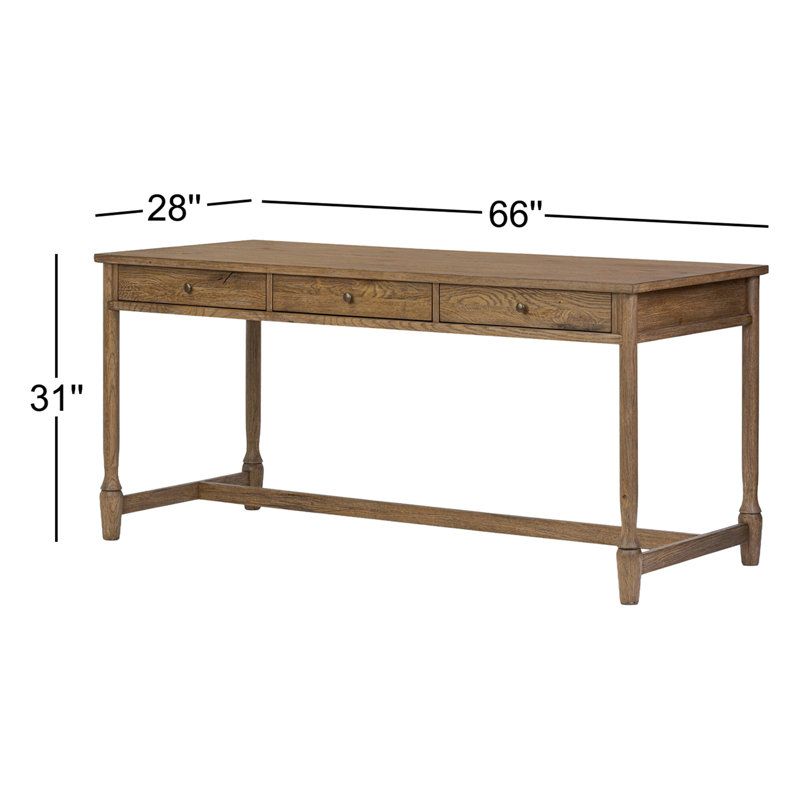 Bari Desk-Weathered Oak, Weathered Oak