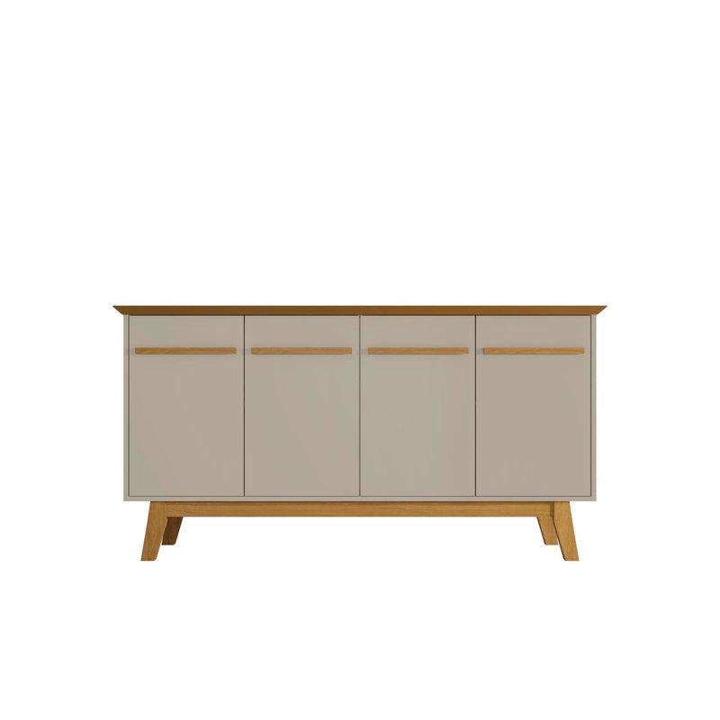 Buffet Yonkers de 63 po blanc cassé et naturel