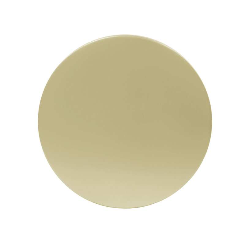 Golden Round Side Table With Vertical Stripes