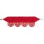 Red Velvet Mantle Scarf With Hand Beading And Crewel Embroidery - 72"-185324806