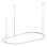 Cabine de douche ovale en laiton 60 "avec supports de plafond 60"