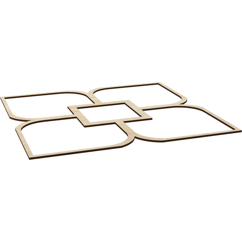Charpente de plafond décorative Olivia, Bouleau, H 39 po x l 39 po x P 0,375 po