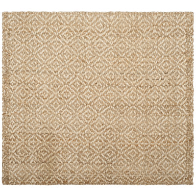 Aerionna Natural Fiber Hand Woven Jute Geometric Rug
