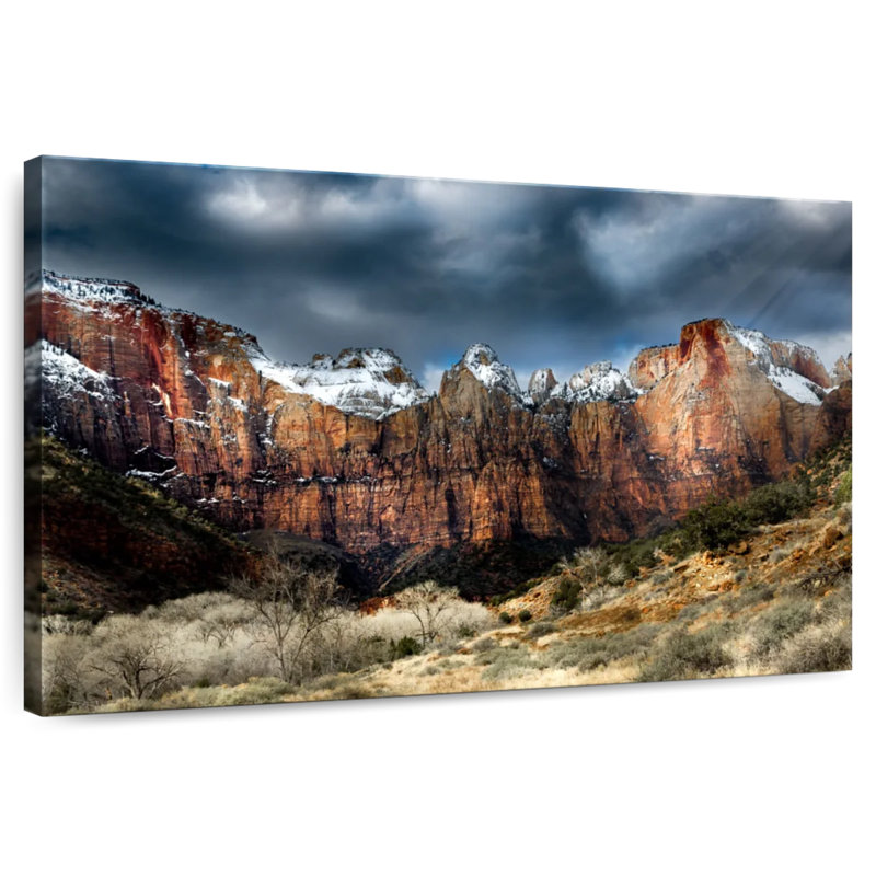 Alvord Snowy Zion National Park, 30" H x 45" W