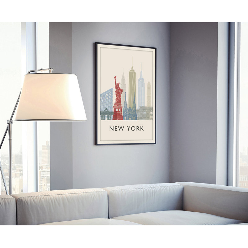 «New York City», illustration des villes américaines, impression sans cadre, affiche d'art mural de l'État de New York