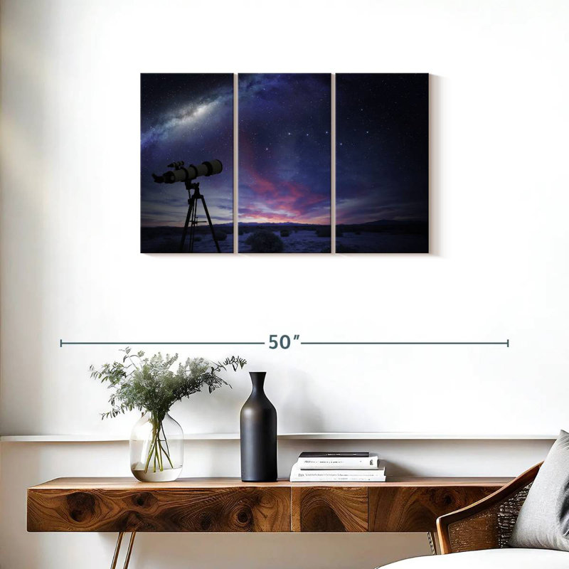 Oberle Observing The Milky Way And Stars, 20" H x 33" W