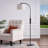  63" Arched Floor Lamp with Dimmable Bulb and Remote Control